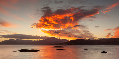 Red Cloud Over The Cuillin, Skye