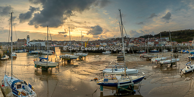 Low Tide At Sunset, Scarborough