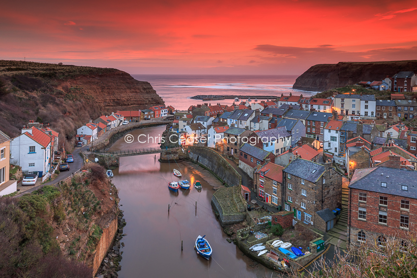 Storm Franklin Sunrise, Staithes