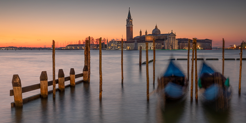 A Brace Of Gondolas, Venice